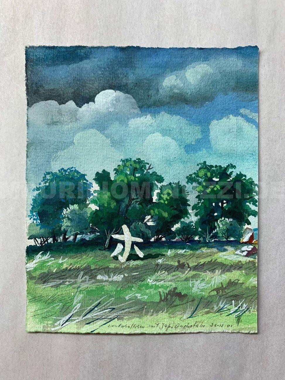 Landschaft mit jap. Buchstaben